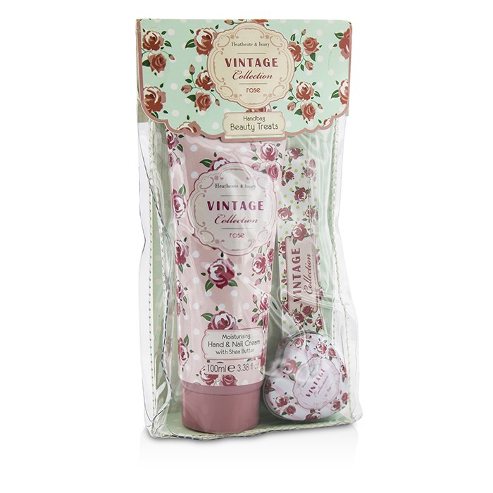 Heathcote & Ivory Vintage Rose Handbag Beauty Treats: Hand Cream 100ml + Lip Balm 14g + Nail File 3pcsProduct Thumbnail