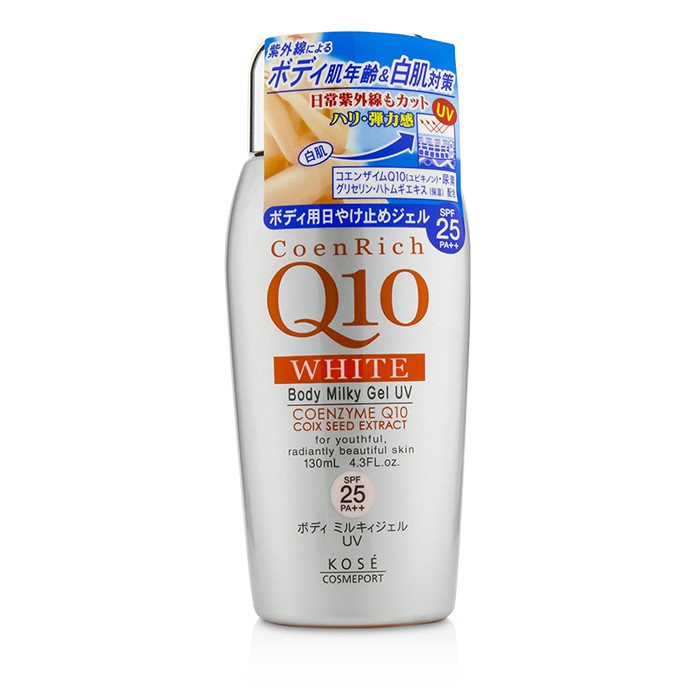 Kose CoenRich Q10 White Body Milky Gel UV SPF25 PA++ 130ml/4.3ozProduct Thumbnail
