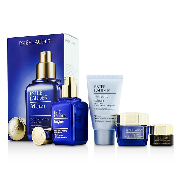 Estee Lauder Skintone/Spot Correction Set: Enlighten Serum 50ml + Creme 15ml + ANR Eye Complex II 5ml + Perfectly Clean 30ml 4pcsProduct Thumbnail