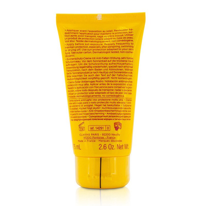 Clarins 克蘭詩 (嬌韻詩) Sun Wrinkle Control Cream Very High Protection For Face UVB/UVA 50+ (Unboxed) 75ml/2.6ozProduct Thumbnail