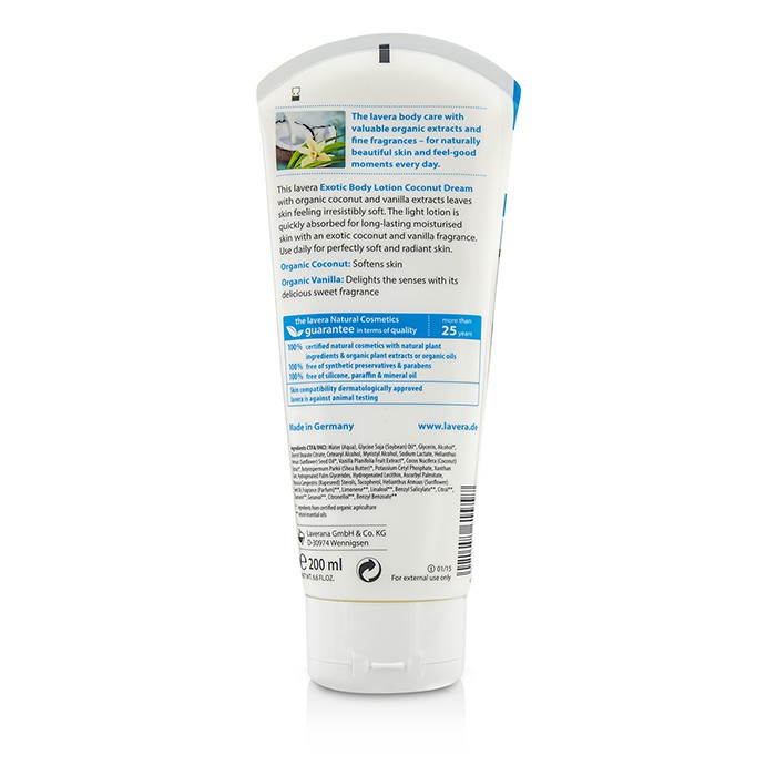 Lavera Organic Coconut & Vanilla Exotic Body Lotion 200ml/6.6ozProduct Thumbnail