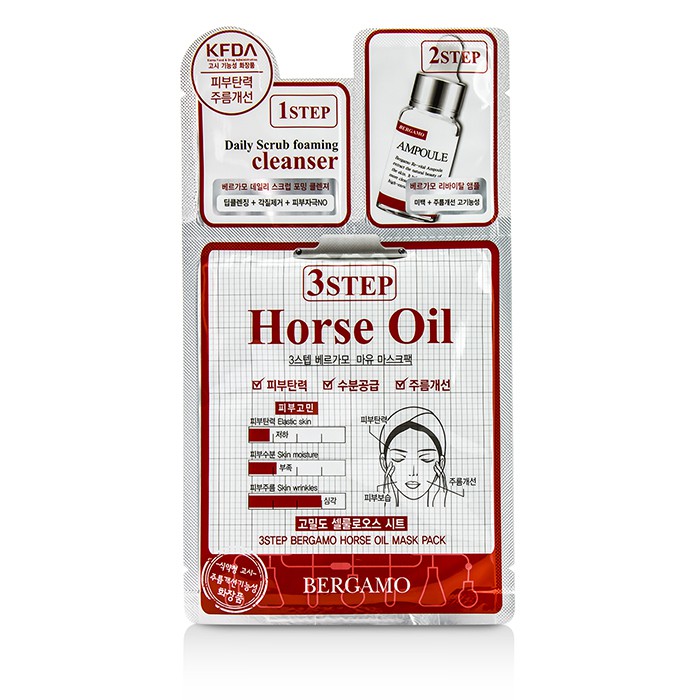 Bergamo 3Step Bergamo Mask Pack - Horse Oil 10pcsProduct Thumbnail