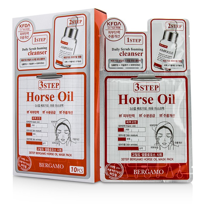 Bergamo 3Step Bergamo Mask Pack - Horse Oil 10pcsProduct Thumbnail