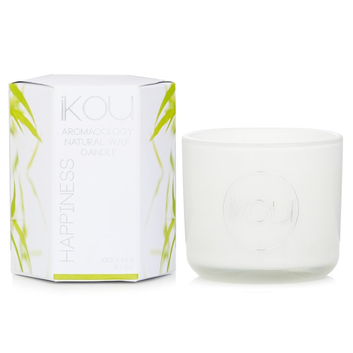 iKOU Eco-Luxury Aromacology Natural Wax Candle Glass - Happiness (Coconut & Lime) 85gProduct Thumbnail