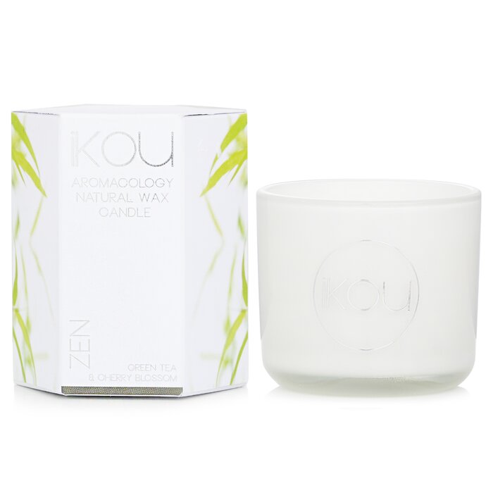 iKOU Eco-Luxury Aromacology Natural Wax Candle Glass - Zen (Green Tea & Cherry Blossom) 85gProduct Thumbnail