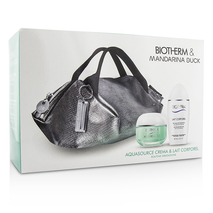 Biotherm Zestaw Aquasource & Body Care X Mandarina Duck Coffret: Cream N/C 50ml + Anti-Drying Body Care 100ml + Handle Bag 2pcs+1bagProduct Thumbnail