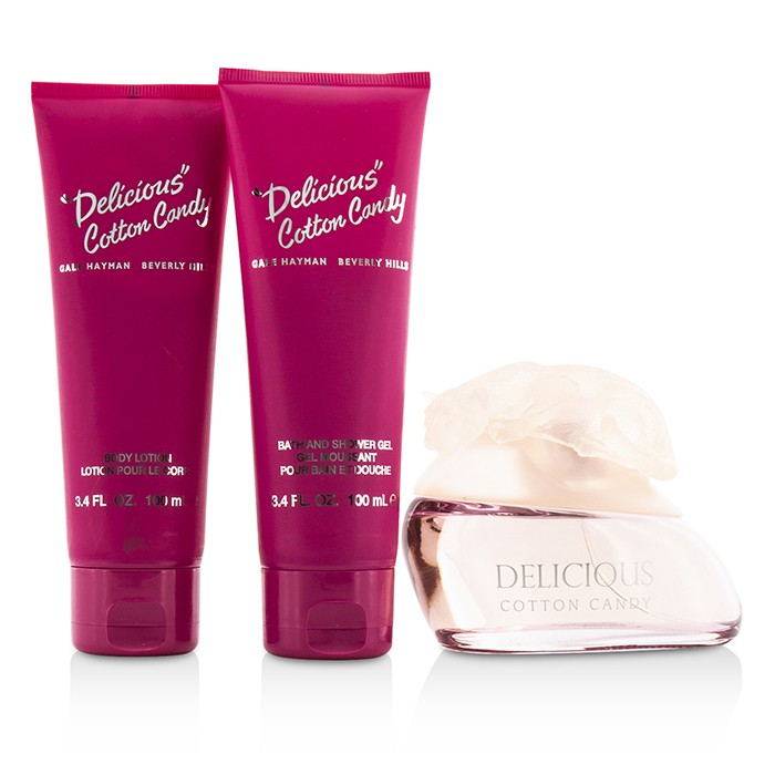 Gale Hayman Delicious Cotton Candy Coffret: Eau De Toilette Spray 100ml/3.3oz + Body Lotion 100ml/3.4oz + Shower Gel 100ml/3.4oz 3pcsProduct Thumbnail