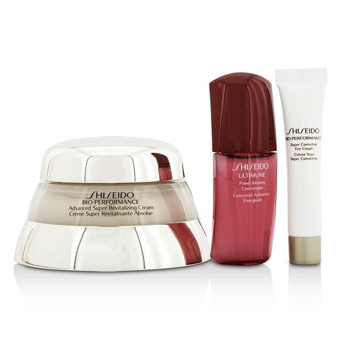 Shiseido Bio Performance Set: Super Revitalizing Cream 50ml + Ultimune Concentrate 10ml + Eye Cream 5ml 3pcsProduct Thumbnail