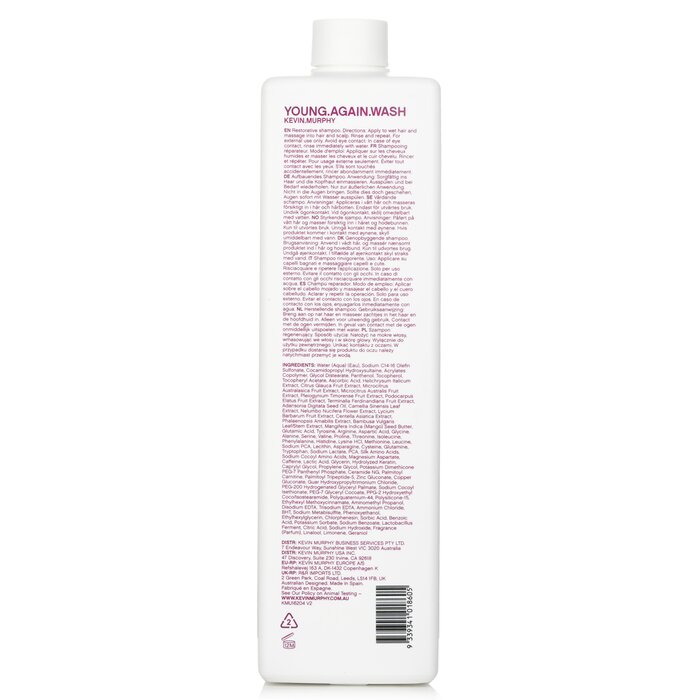 Kevin.Murphy Young.Again.Wash (Immortelle and Baobab Infused Restorative Softening Shampoo - To Dry Brittle Hair) 1000ml/33.6ozProduct Thumbnail
