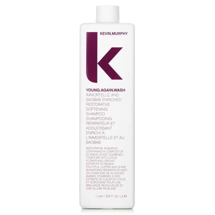 Kevin.Murphy Young.Again.Wash (Immortelle and Baobab Infused Restorative Softening Shampoo - To Dry Brittle Hair) 1000ml/33.6ozProduct Thumbnail
