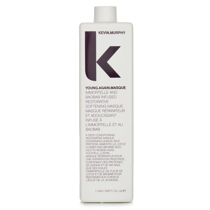 Kevin.Murphy Young.Again.Masque (Immortelle and Baobab Infused Restorative Softening Masque - To Dry Damaged or Brittle Hair) 1000ml/33.8ozProduct Thumbnail