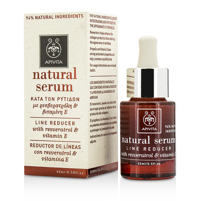 Apivita Natural Serum - Line Reducer with Resveratrol & Vitamin E (Exp. Date 03/2016) 15ml/0.5ozProduct Thumbnail