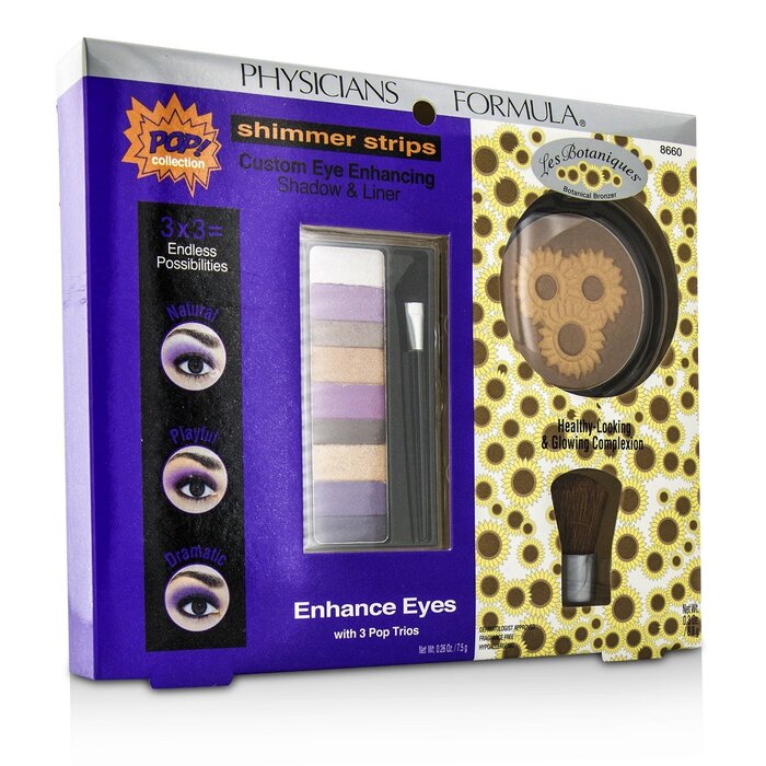 Physicians Formula Zestaw Makeup Set 8660: 1x Shimmer Strips Eye Enhancing Shadow, 1x Bontanical Bronzer, 1x Applicator 3pcsProduct Thumbnail