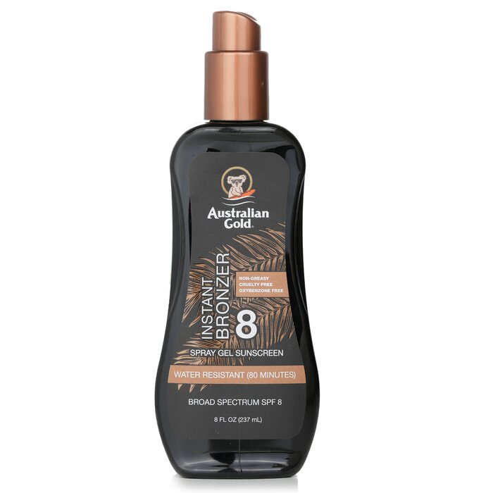 Australian Gold Spray Gel Sunscreen SPF 8 with Instant Bronzer  237ml/8ozProduct Thumbnail