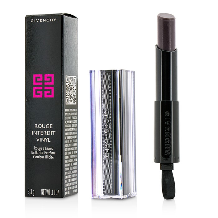 Givenchy - Rouge Interdit Vinyl Color Enhancing Lipstick - # 16 Noir  Revelateur - Lip Color | Free Worldwide Shipping | Strawberrynet HK