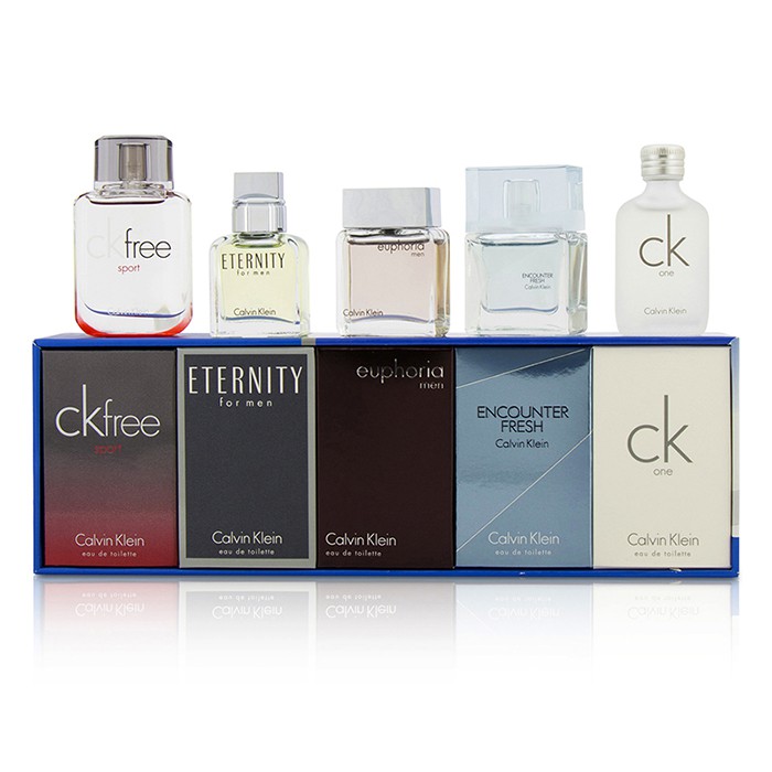 Calvin Klein Miniature Coffret : CK One + Eternity + Euphoria + CK Free Sport + Encounter Fresh 5pcsProduct Thumbnail