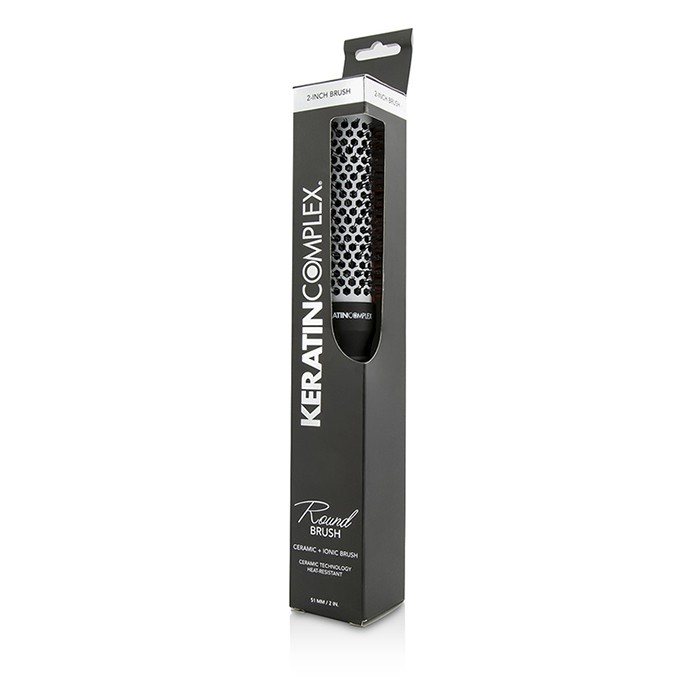 Keratin Complex Ceramic Technology Nano-Sliver Ions Heat Resistant Ceramic+Ionic Round Brush (2 Inch) 1pcProduct Thumbnail