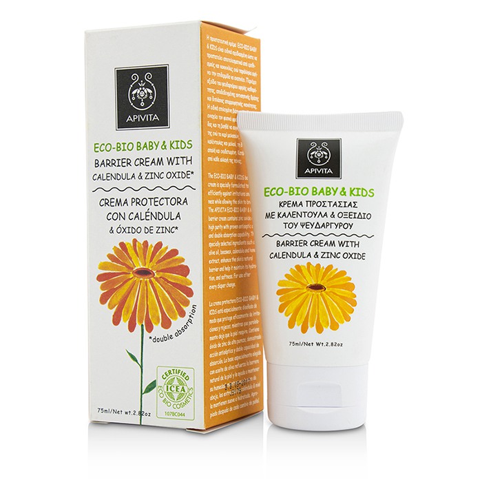 Apivita Eco-Bio Baby & Kids Barrier Cream With Calendula & Zinc Oxide 75ml/2.82ozProduct Thumbnail