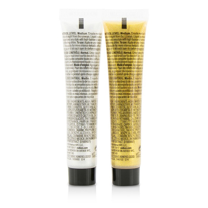 Redken Fashion Collection Metal Fix 08 Metallic Liquid Pomade (For Runway-Ready Silver and Gold Effects) 2x20ml/0.68ozProduct Thumbnail