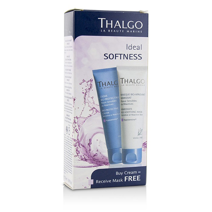 Thalgo Ideal Softness Kit: Bio-Protective Cream 50ml + Immediate Bio-Soothing Mask 50ml 2pcsProduct Thumbnail