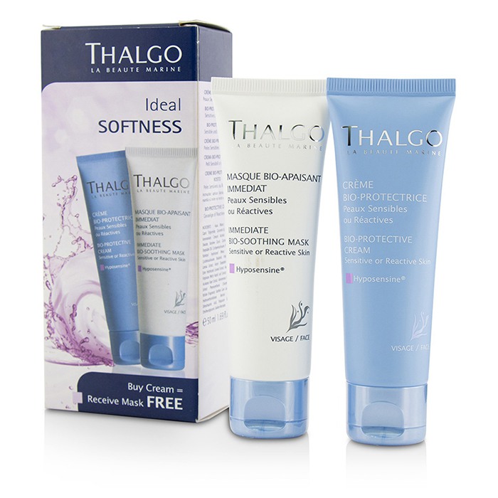 Thalgo Ideal Softness Kit: Bio-Protective Cream 50ml + Immediate Bio-Soothing Mask 50ml 2pcsProduct Thumbnail