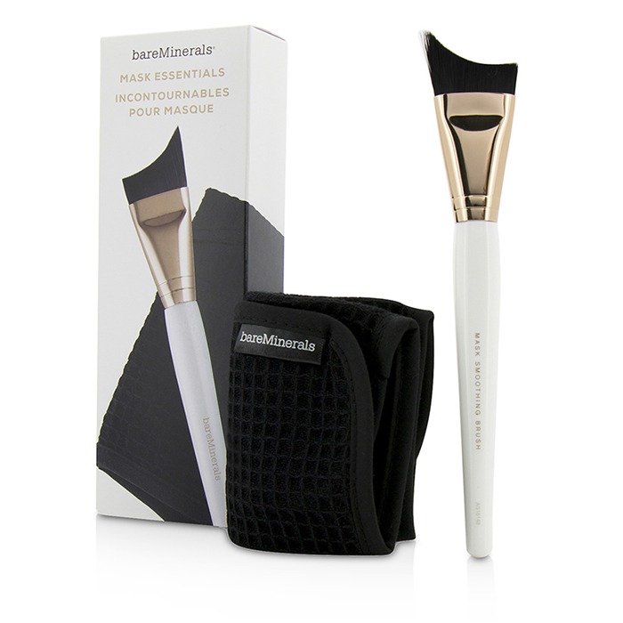 BareMinerals Mask Essentials - Smoothing Brush And Removal Cloth 2pcsProduct Thumbnail