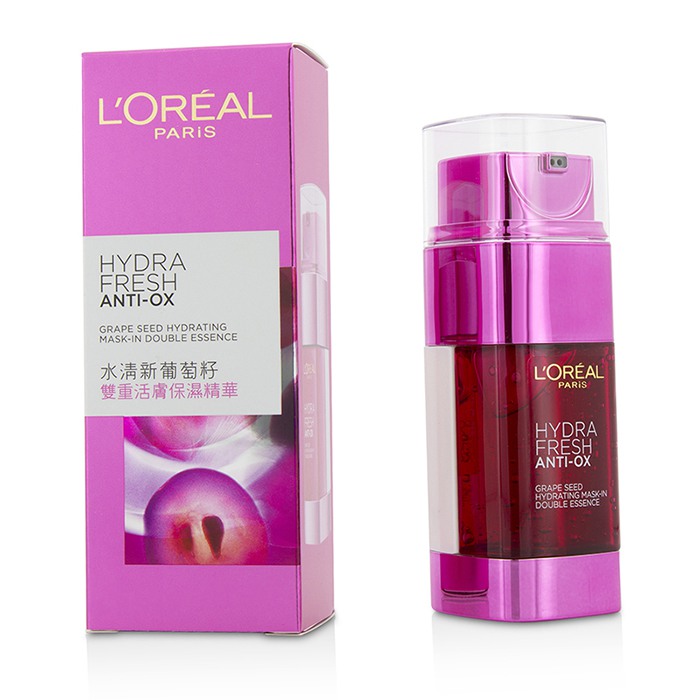 L'Oreal Hydrafresh Anti-Ox Grape Seed Hydrating Mask-In Double Essence 2x25ml/1.7ozProduct Thumbnail