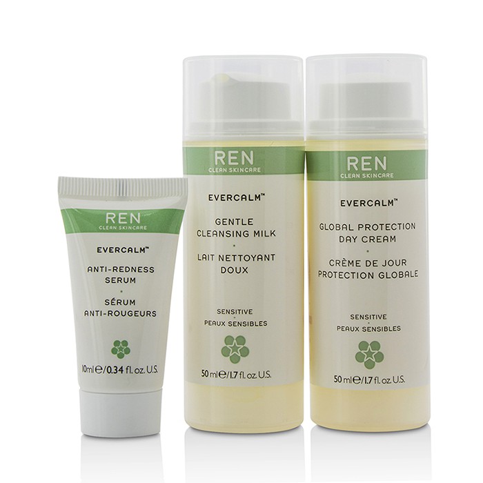 Ren Kit Evercalm Piel Sensible: 1x Leche Limpiadora Suave 50ml, 1x Suero Anti-Enrojecimiento 10ml, 1x Global Protection Crema de Día 50ml 3pcsProduct Thumbnail