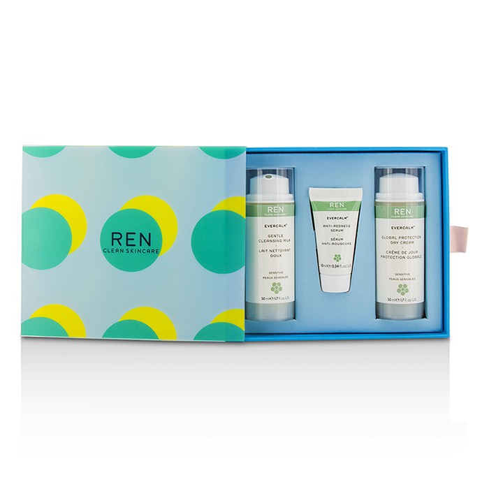 Ren Kit Evercalm Piel Sensible: 1x Leche Limpiadora Suave 50ml, 1x Suero Anti-Enrojecimiento 10ml, 1x Global Protection Crema de Día 50ml 3pcsProduct Thumbnail