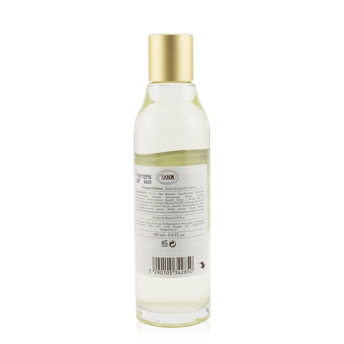 Sabon Massage Oil - Believe (Patchouli Lavender Vanilla) 150ml/5ozProduct Thumbnail