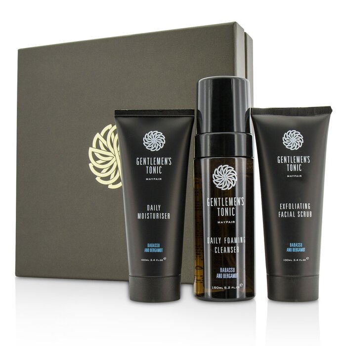 Gentlemen's Tonic Face Gift Set: Exfoliating Facial Scrub 100ml + Daily Foaming Cleanser 150ml + Daily Moisturiser 100ml 3pcsProduct Thumbnail