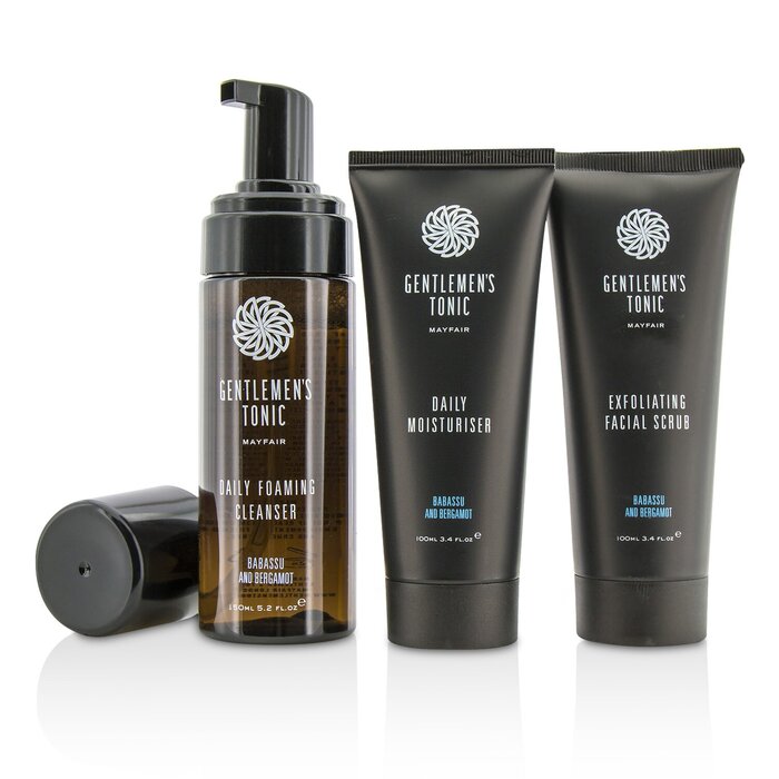 Gentlemen's Tonic Face Gift Set: Exfoliating Facial Scrub 100ml + Daily Foaming Cleanser 150ml + Daily Moisturiser 100ml 3pcsProduct Thumbnail