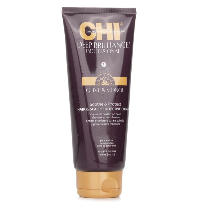 CHI Deep Brilliance Olive & Monoi Soothe & Protect Hair & Scalp Protective Cream 177ml/6ozProduct Thumbnail