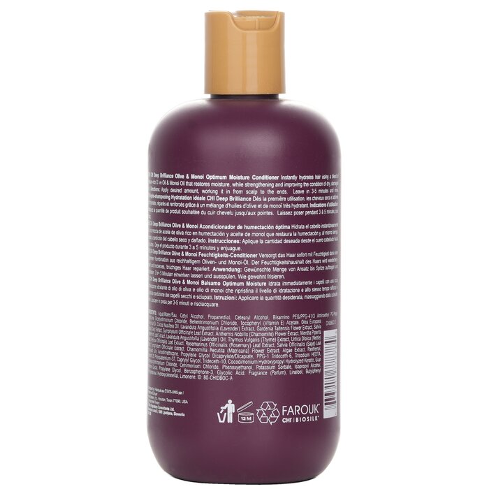 CHI Deep Brilliance Olive & Monoi Optimum Moisture Conditioner 355ml/12ozProduct Thumbnail