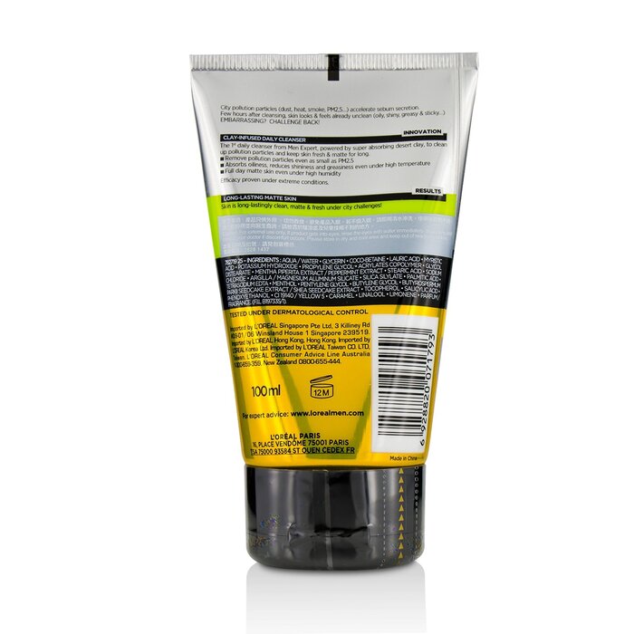 L'Oreal Men Expert Pure & Matte Desert Clay Espuma Amarilla 100ml/3.3ozProduct Thumbnail