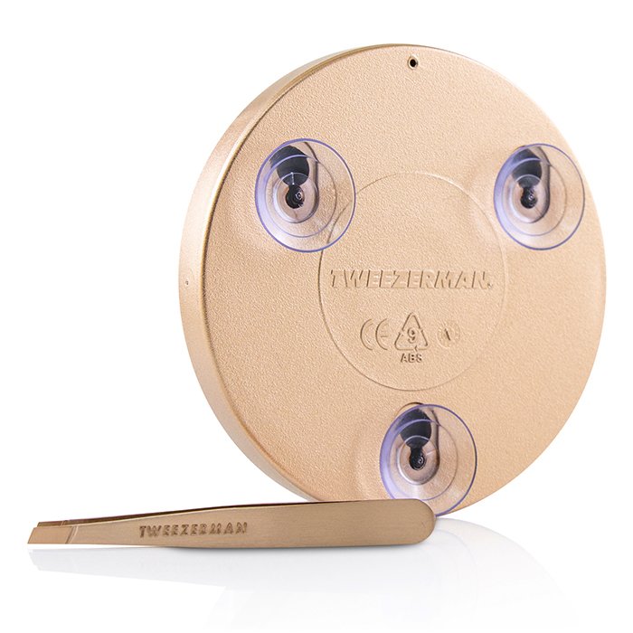 Tweezerman Rose Gold Mini Pinzas Inclinadas Y Espejo 10X Picture ColorProduct Thumbnail