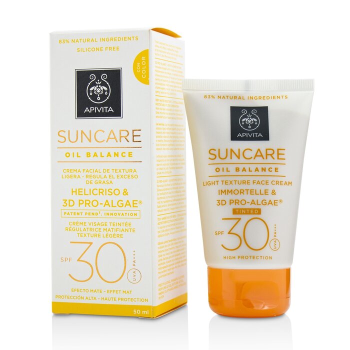 Apivita Suncare Oil Balance Light Texture Face Cream SPF 30 - Tinted 50ml/1.7ozProduct Thumbnail
