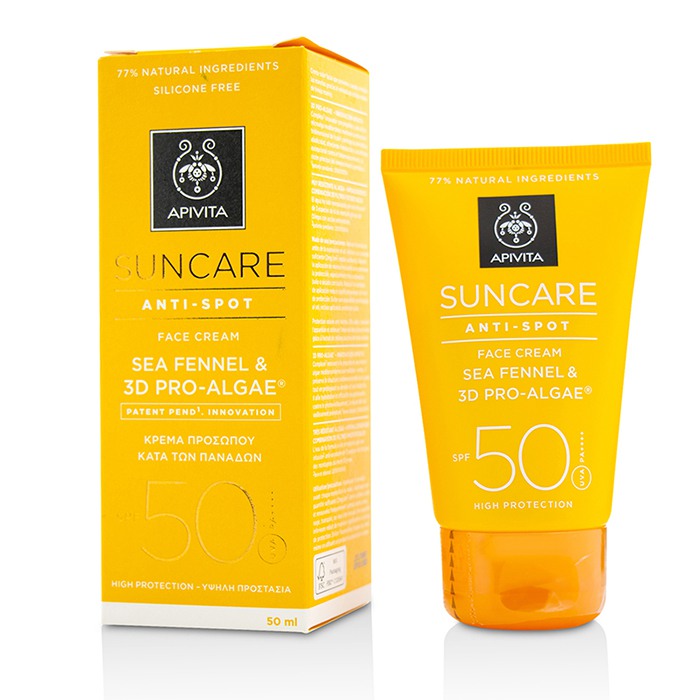 Apivita Suncare Anti-Spot Face Cream Sea Fennel & 3D Pro-Alage SPF 50 50ml/1.7ozProduct Thumbnail