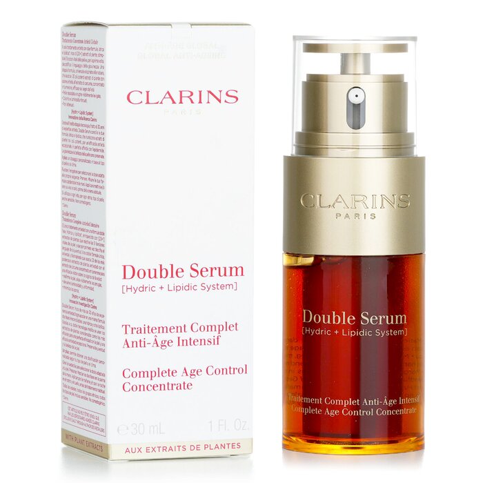 Clarins Double Serum (Hydric + Lipidic System) Complete Age Control Concentrate  30ml/1ozProduct Thumbnail