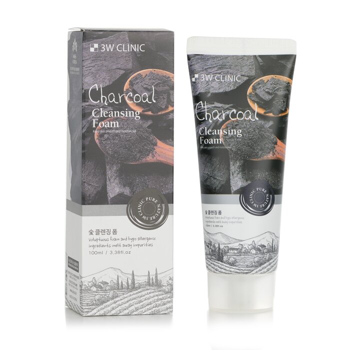 Charcoal Cleansing Foam, 100 мл. 3w Clinic Cleansing Foam трюфель. Karite Charcoal пенка.