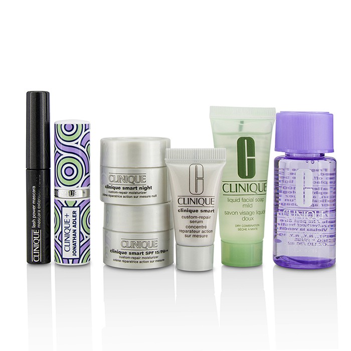 Clinique Bonus Travel Set: M/U Remover + Facial Soap + Repair Serum + 2x Moisturizer + Mascara + Lip Color 7pcsProduct Thumbnail
