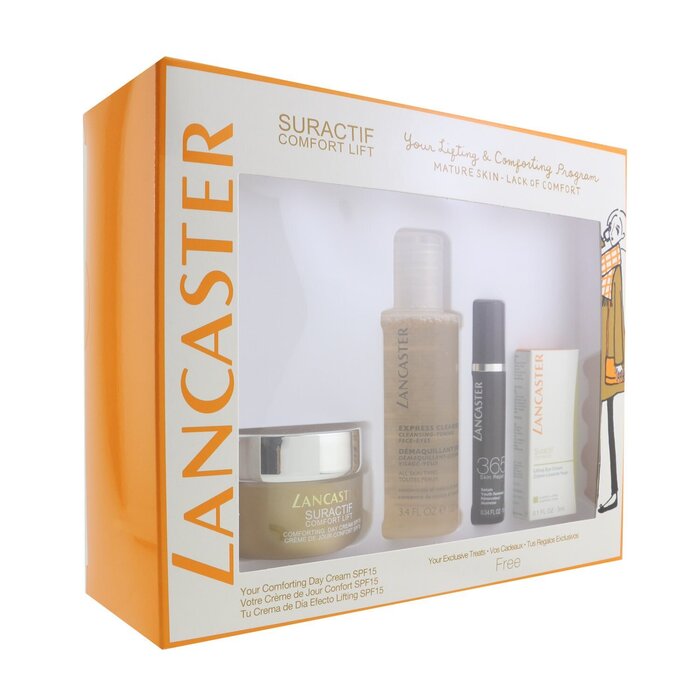 Lancaster Suractif Comfort Lift Set: Comforting Day Cream 50ml+ Serum Youth Renewal 10ml+ Lifting Eye Cream 3ml+ Express Cleanser 100ml 4pcsProduct Thumbnail