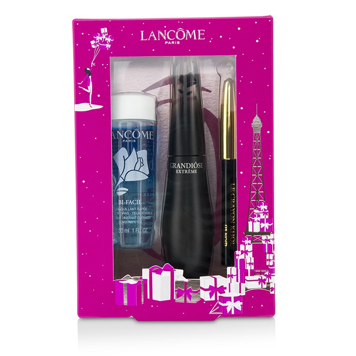 Lancome Set Grandiose Extreme Eyes: 1x Grandiose Extreme Máscara + 1x Mini Le Crayon Khol + 1x Bi Facil 3pcsProduct Thumbnail