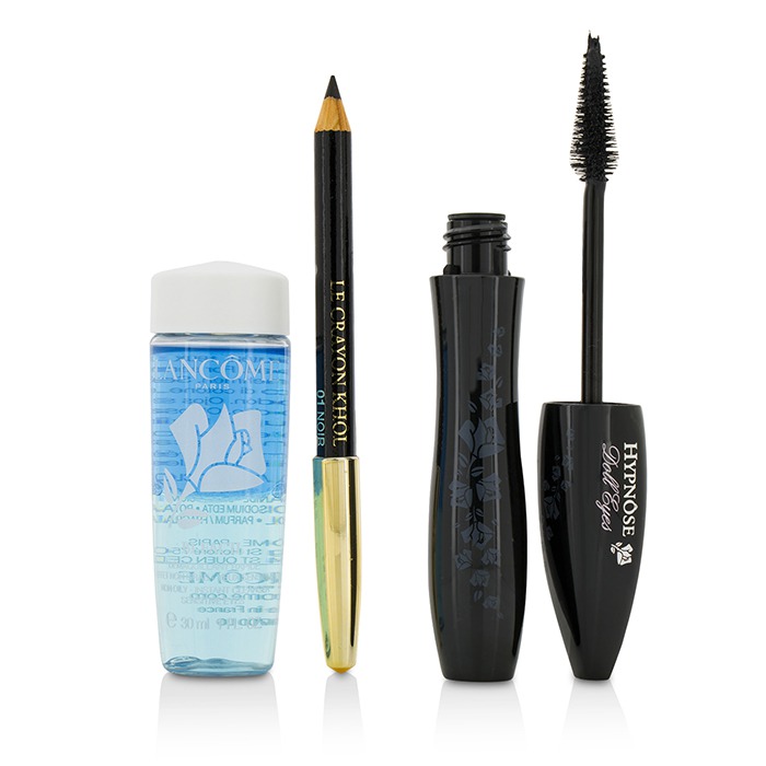 Lancome Hypnose Doll Eyes Set: 1x Hypnose Doll Eyes Mascara + 1x Mini Le Crayon Khol + 1x Bi Facil 3pcsProduct Thumbnail