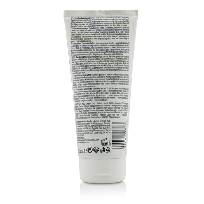 Schwarzkopf BC Excellium Q10+ Pearl Champú Embellecedor (Para Cabello Plateado y Blanco) 200ml/6.8ozProduct Thumbnail