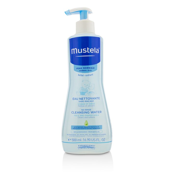 妙思乐 Mustela 慕之幼免用水洁淨液 （脸部、身体及尿布区）- 一般肤质(新旧包装随机) 500ml/16.9ozProduct Thumbnail