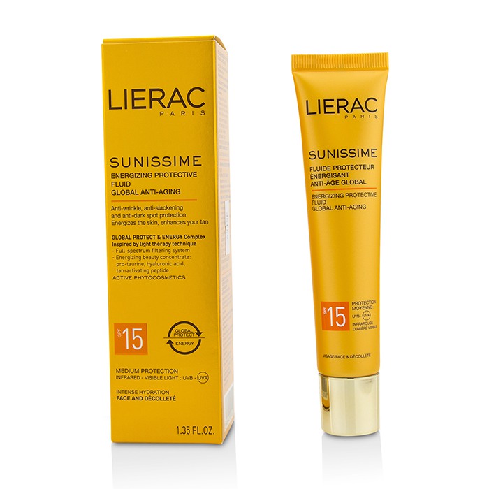 Lierac Sunissime Global Anti-Aging Energizing Protective Fluid SPF15 For Face & Decollete 40ml/1.35ozProduct Thumbnail