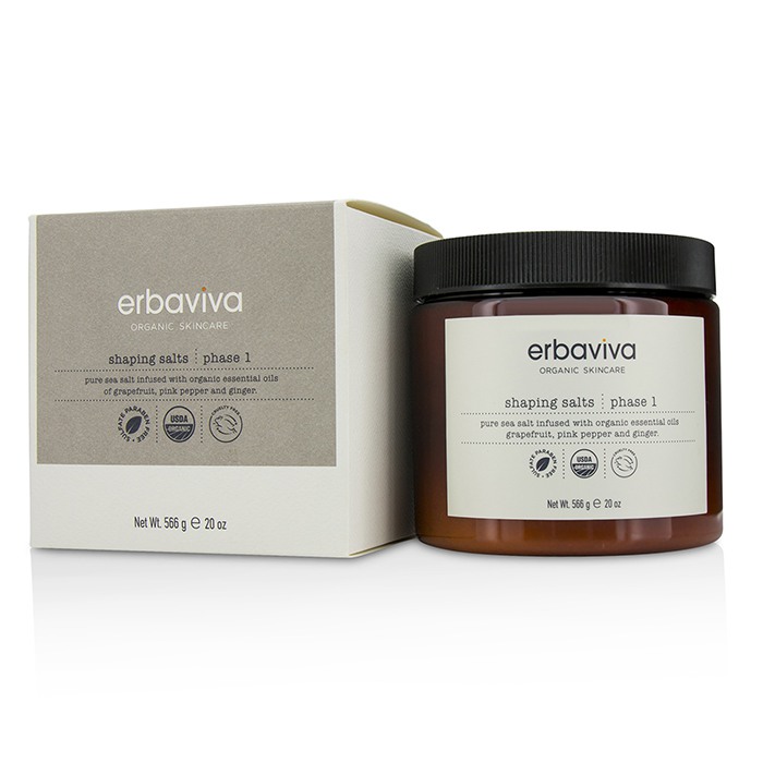 Erbaviva Shaping Salt : Phase 1 - Pure Sea Salt Infused With Organic Essential Oils Of Grapefruit, Pink Pepper & Ginger 566g/20ozProduct Thumbnail