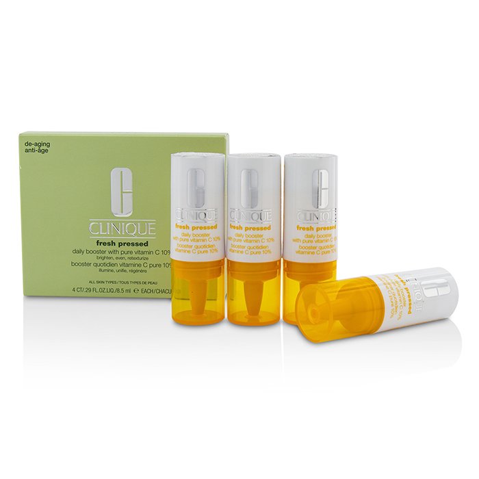Clinique Fresh Pressed Daily Booster with Pure Vitamin C 10% - All Skin Types  4x8.5ml/0.29ozProduct Thumbnail