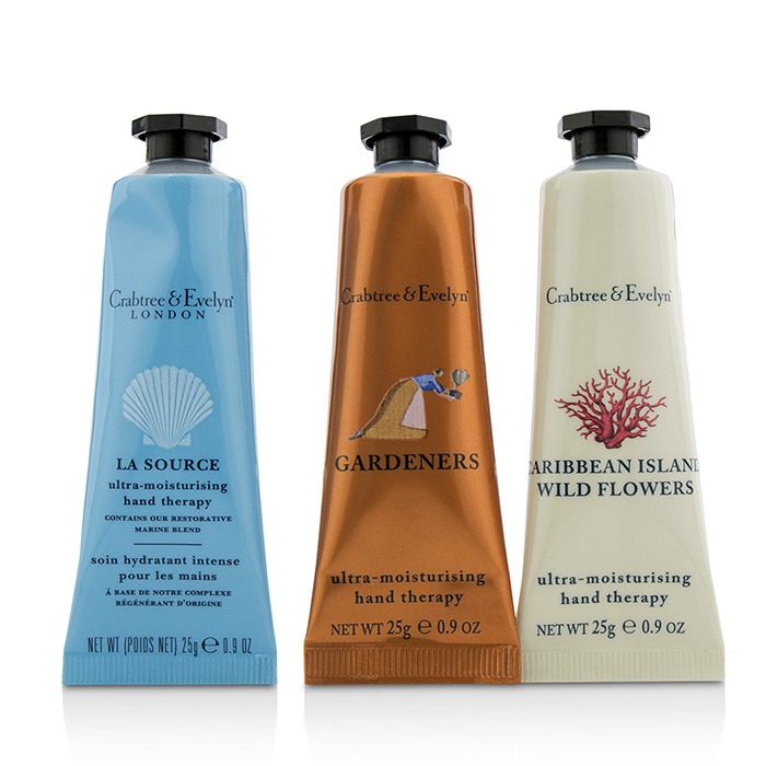 Crabtree & Evelyn Bestsellers Hand Therapy Set (1x Caribbean Island Wild Flowers, 1x Gardeners, 1x La Source) 3x25g/0.9ozProduct Thumbnail